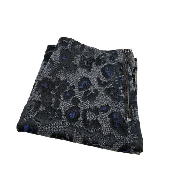 Ann Taylor Leopard Jacquard Floral Skirt - Picture 9 of 11